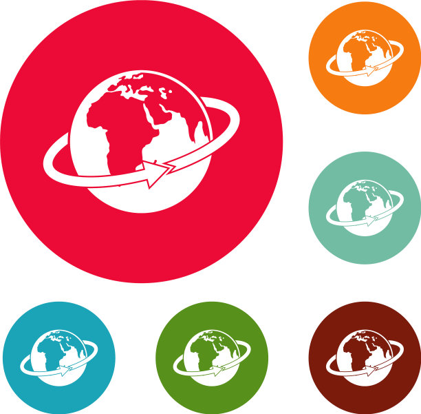 绕地球飞行图标圈设置图片下载