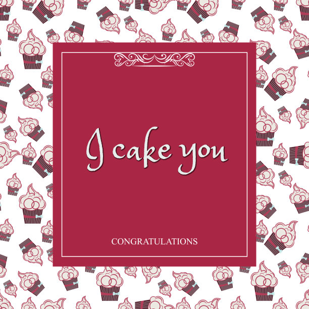 贺卡以蛋糕为背景图片下载