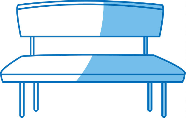 公园外木凳空图片下载