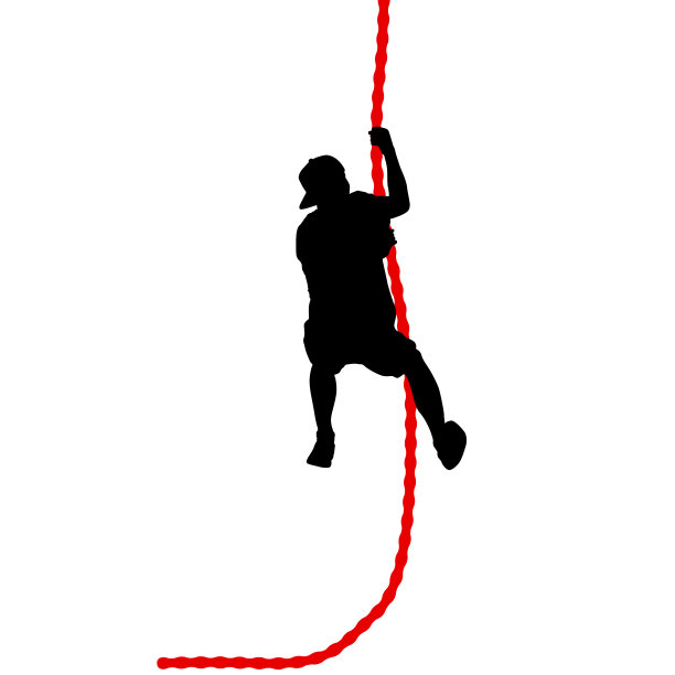 黑色剪影登山者攀登图片下载