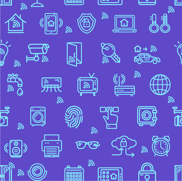 智能家居标牌无缝图案背景图片下载
