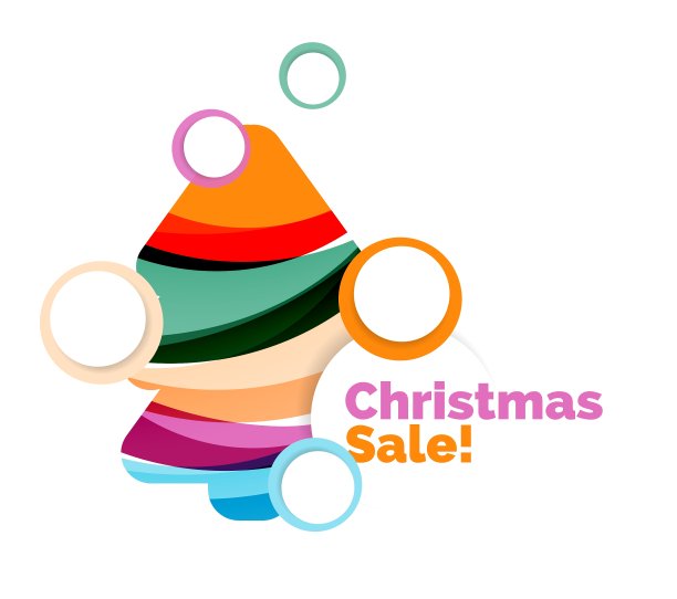 五彩缤纷的圣诞抽象性横幅设计图片下载