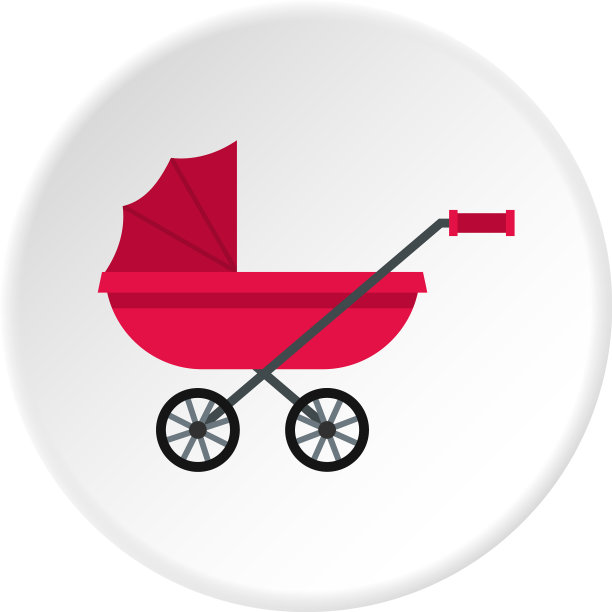 婴儿车图标圆图片下载