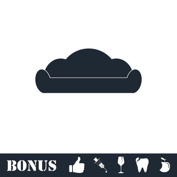 沙发图标平图片下载