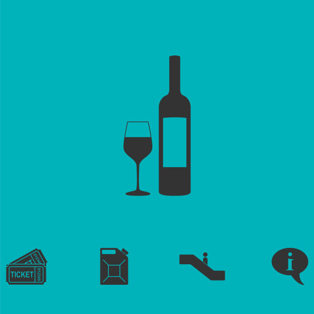 葡萄酒图标平图片下载