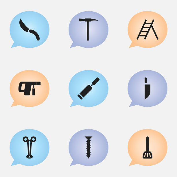 一套9可编辑的仪器图标包括图片下载