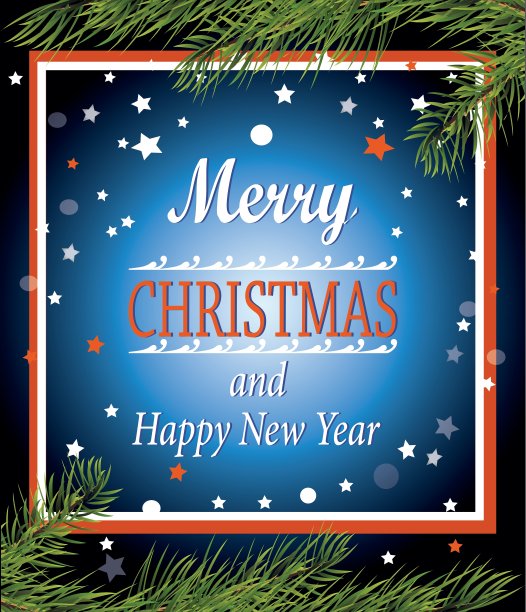 圣诞快乐，新年贺卡P图片下载