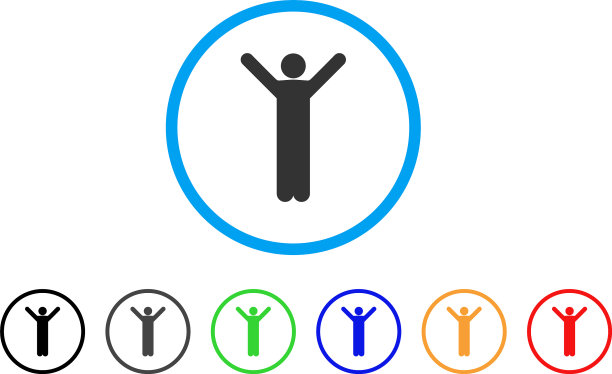 快乐的人圆形图标图片下载