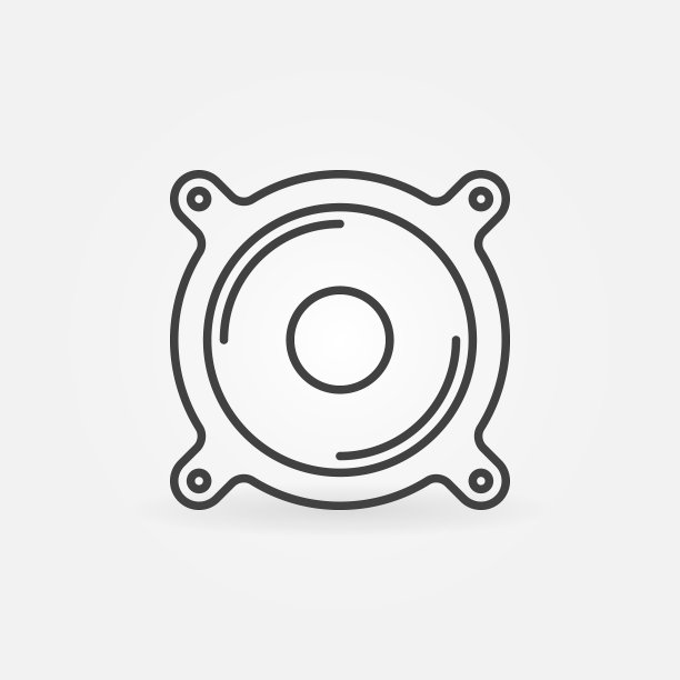 扬声器轮廓图标或设计元素图片下载