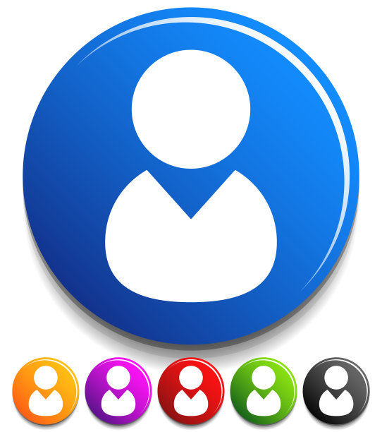 字符用户图标与各种颜色包括图片下载