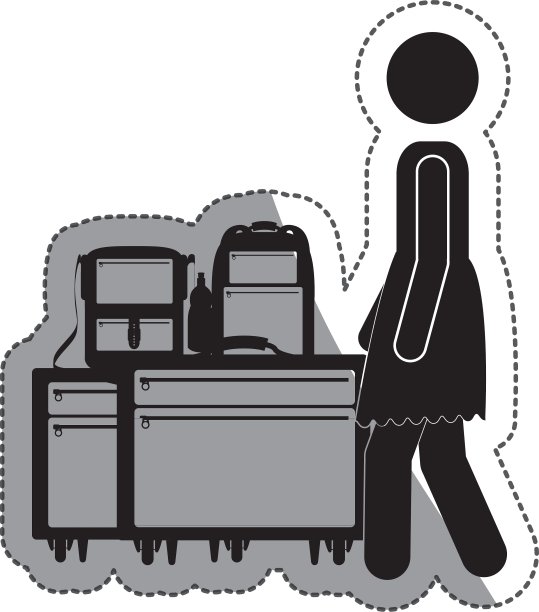 旅客和行李隔离设计图片下载