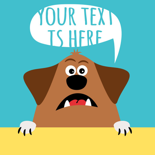 贺卡与惊奇的卡通狗图片下载