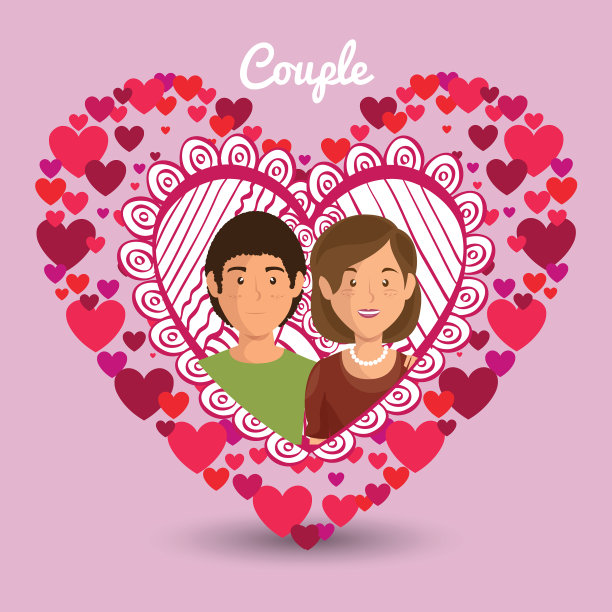 情侣在心中化身人物图片下载