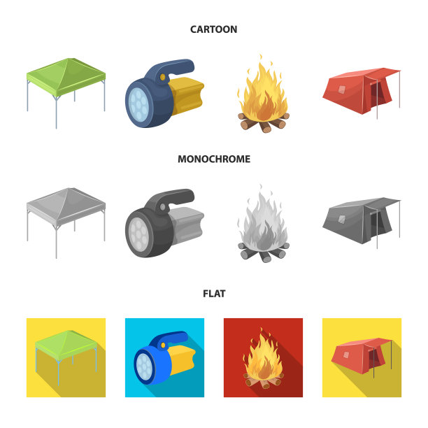 遮阳篷防火等旅游用品集图片下载