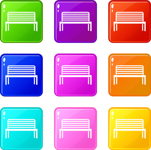 板凳图标9套装图片下载