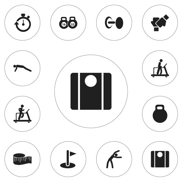 一套12可编辑的培训图标包括图片下载