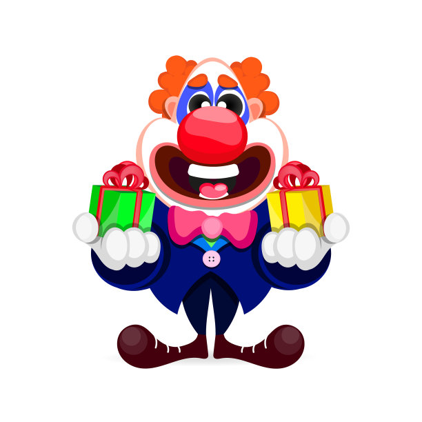 卡通美丽的小丑图片下载