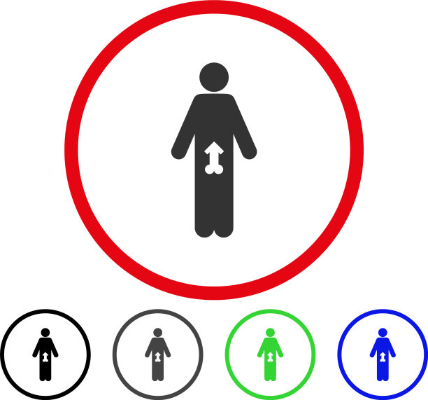 男性力量圆形图标图片下载