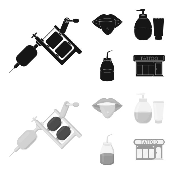 刺舌凝胶沙龙纹身套装图片下载