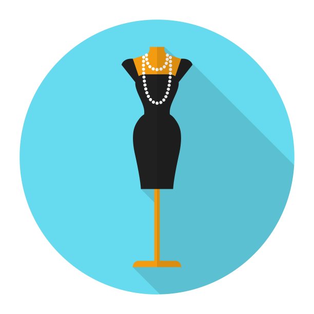 时尚模特平面图标图片下载