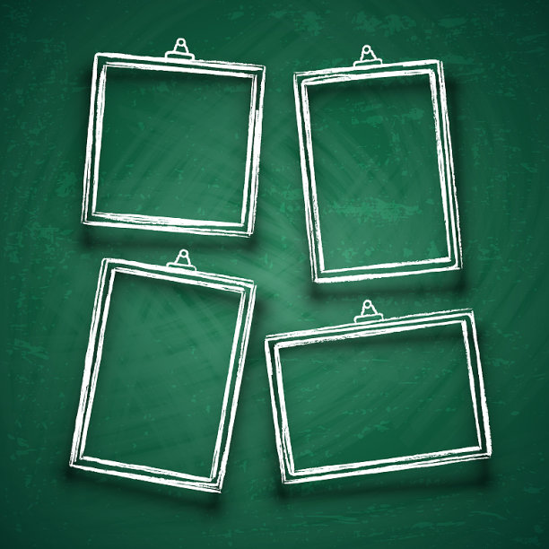 粉笔可爱的相框抽象的相框图片下载