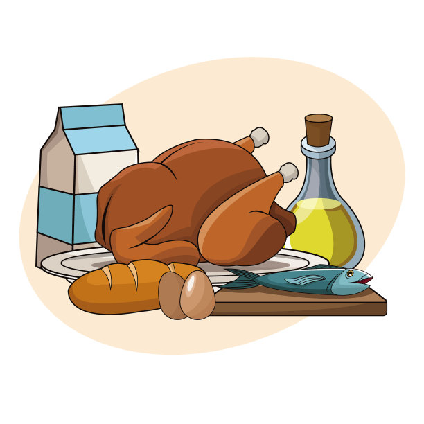 食品新鲜营养成分形象图片下载