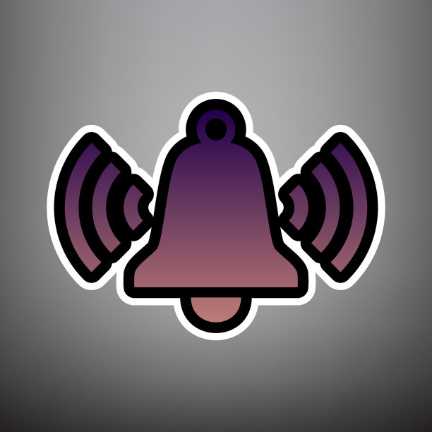 铃声图标紫色渐变图标图片下载
