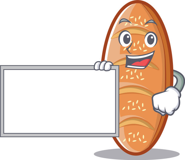 用板烤面包的卡通人物图片下载