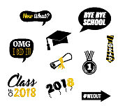 毕业晚会设计元素和照片图片下载