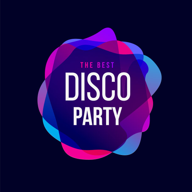 迪斯科派对趋势框架排版图片下载