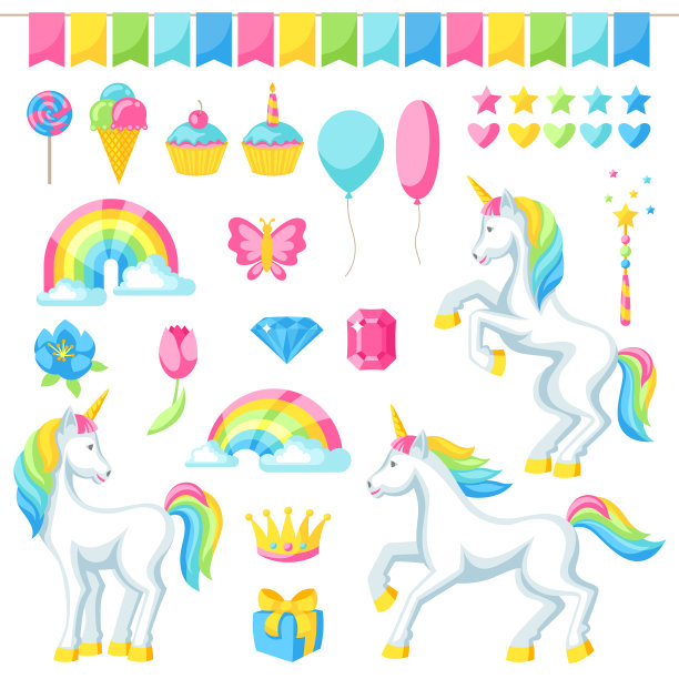 收集独角兽和幻想装饰图片下载