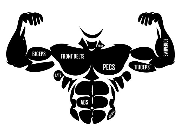 男性运动员黑色身体轮廓图片下载