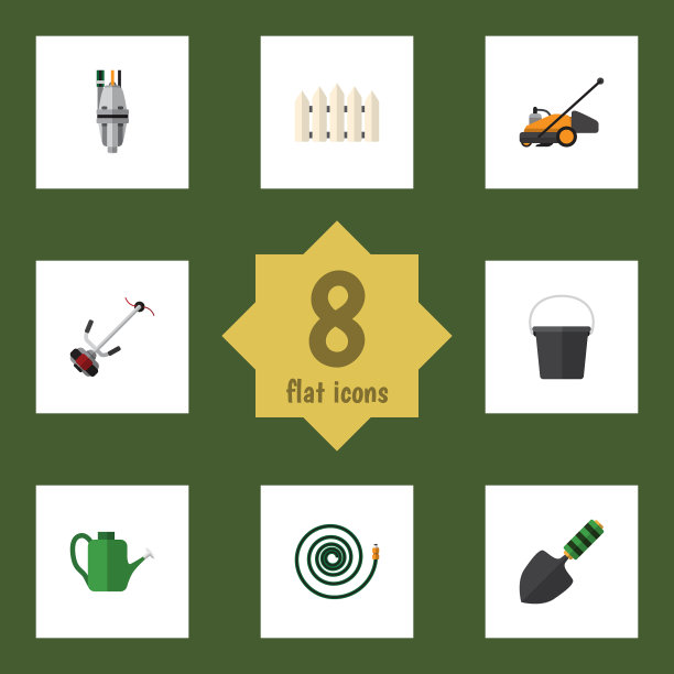 平面图标别墅一套木屏障草图片下载