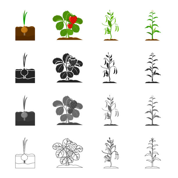 Plotfarm自然和其他网页图标在卡通图片下载