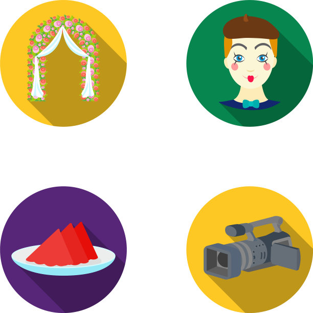 拱门上装饰着玫瑰和丝绸，像小丑一样图片下载