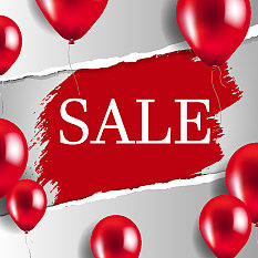 横幅和撕破的销售海报图片下载