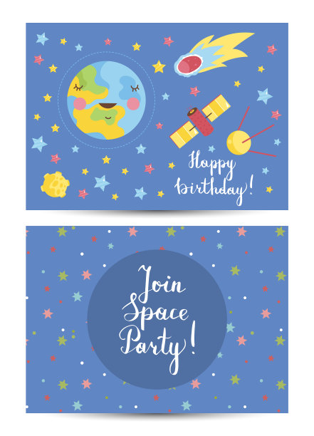 生日快乐卡通贺卡图片下载