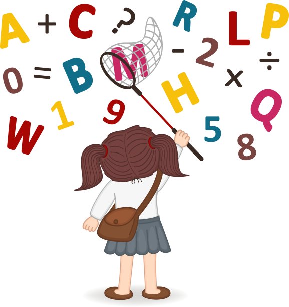 这个女孩掌握了一大堆字母和数字图片下载