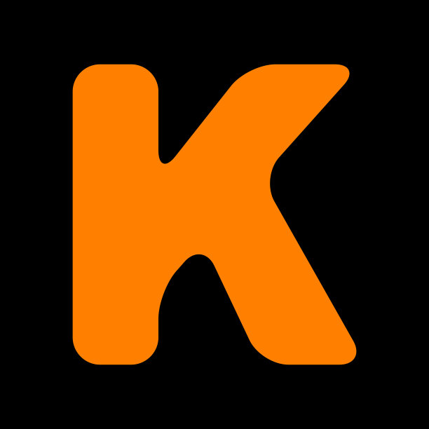 字母k标志设计模板元素橙色图标图片下载