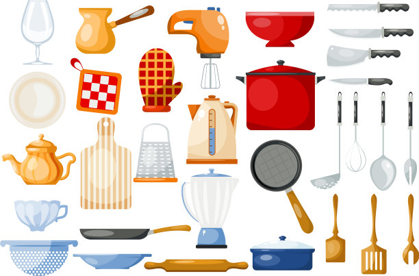 厨房用具烹饪和烹调用的炊具图片下载