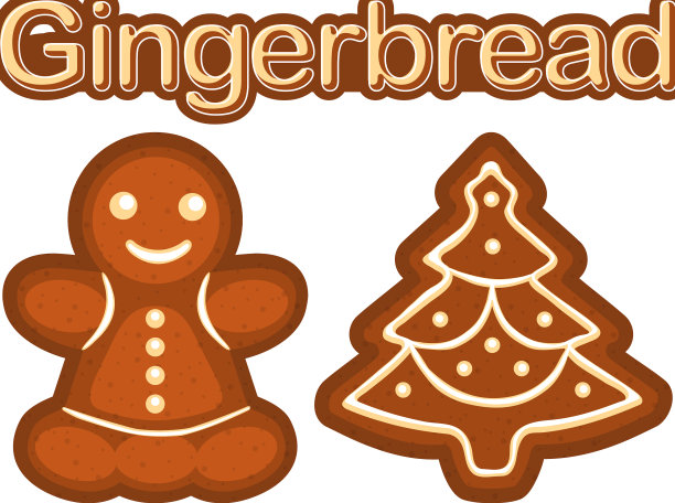 色彩鲜艳的海报和姜饼饼干图片下载