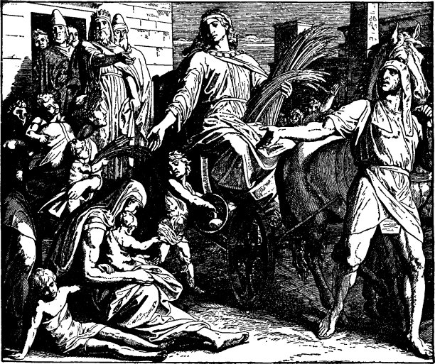 约瑟夫作为埃及的统治者收集小麦图片下载