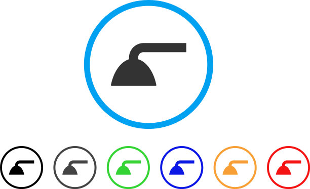 莲蓬头圆形图标图片下载