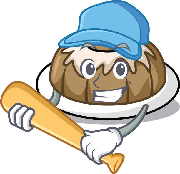 打棒球邦特蛋糕的卡通人物图片下载