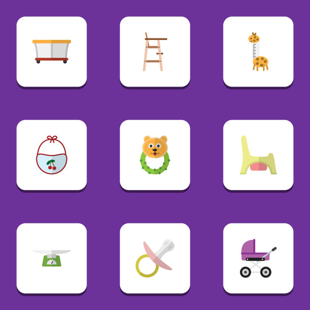 扁平图标儿童套乳头马桶儿童椅子图片下载