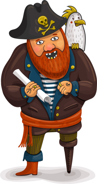 一个友好的卡通海盗图片下载