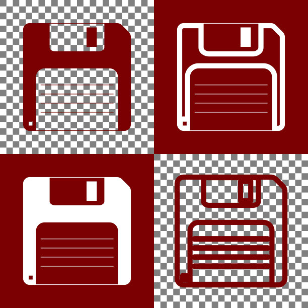 软盘标志bordo和白色图标图片下载