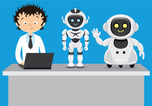 工程师和机器人图片下载