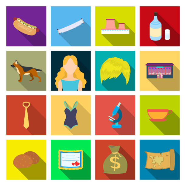 商务咖啡爱好和其他网页图标flat图片下载