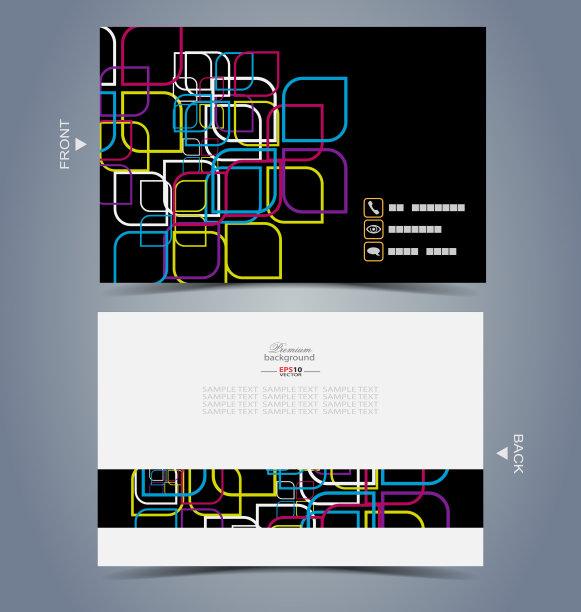 优雅的名片设计模板图片下载